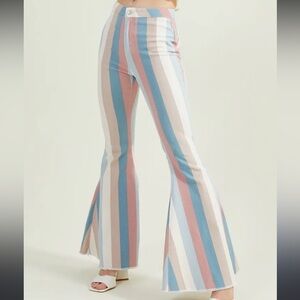 Excellent Condition Altar’d State Ciara Retro Stripe Flared Jeans size M